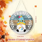 🍁Най-добрите коледни украси🎄Сменяем дървен знак за добре дошли с гном🎈
