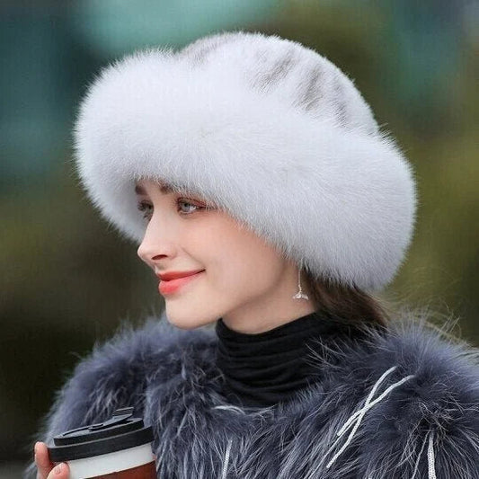 Дамска зимна шапка от дебела кожа