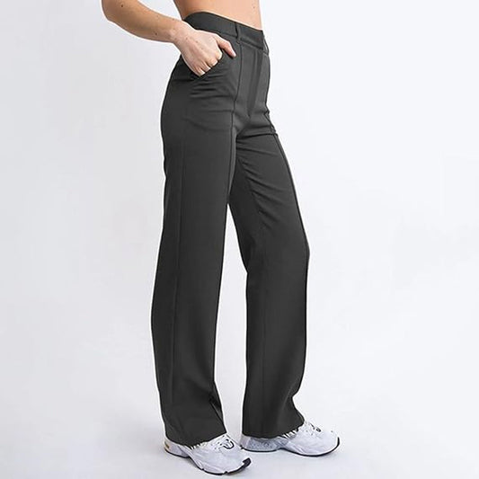 👖Дамски работни панталони с висока талия Stretchy Straight Leg
