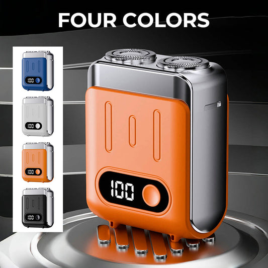 ✨ Мъжка мини ротационна електрическа самобръсначка — 3D плаващи глави, за мокро и сухо бръснене 🔋🌀