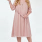 👗 Rochie elegantă roz cu buline