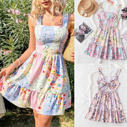 🌸 Романтиката цъфти! Флорална минипола без ръкави за лятна елегантност 👗