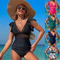 ✨【S-XL】🏖️Дамски бански от една част с волани👙