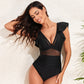 ✨【S-XL】🏖️Дамски бански от една част с волани👙