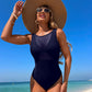 ✨【S-XL】🩱Дамски едноцветен бански костюм от една част