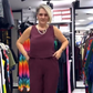 🌷【S-5XL】💝Дамски едноцветен комплект от две части Топ и панталон без ръкави