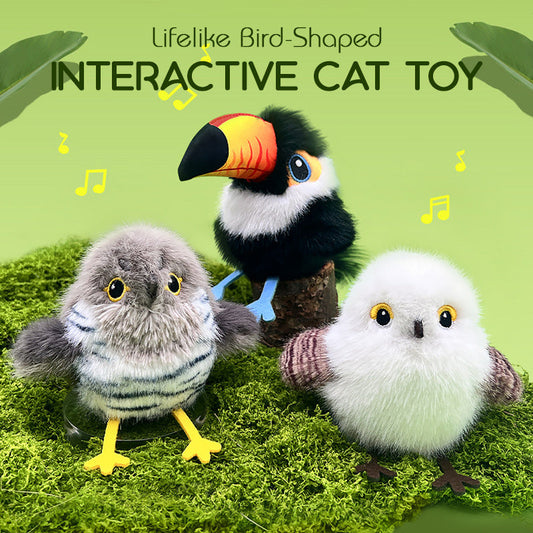 🎁🐱Интерактивна играчка за котки във формата на жива птица