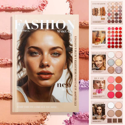💄5-слойна професионална палитра за грим тип книга – 67 нюанса в едно!