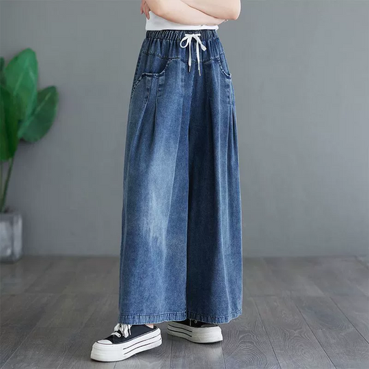 👖Винтидж панталони с широки крачоли от деним