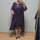 💜Елегантна, лека рокля с пайети от 2 части за жени