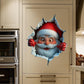 🎅Миколай пробива стената креативен 3D стикер за стена