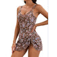 👙[S-4XL]Дамска бански костюм с контрол на корема (модел с връзки отстрани)