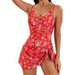 👙[S-4XL]Дамска бански костюм с контрол на корема (модел с връзки отстрани)