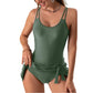 👙[S-4XL]Дамска бански костюм с контрол на корема (модел с връзки отстрани)