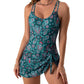 👙[S-4XL]Дамска бански костюм с контрол на корема (модел с връзки отстрани)