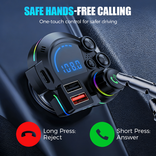 📱📻 Универсален FM Bluetooth предавател с два порта за кола 🚗🔊