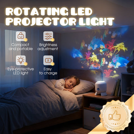 ⚡ Динамичен въртящ се LED прожектор