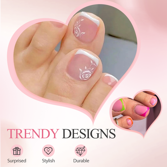 💐50% ОТСТЪПКА! Изкуствени нокти за пръстите на краката💅✨