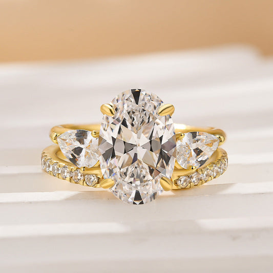 💎Дамски блестящ пръстен с ажурна капка💍✨