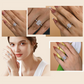 💎💍Пръстен с диамант с висока въглеродна съдържание, огранен „Ледено цвете“