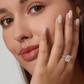 💎💍Пръстен с диамант с висока въглеродна съдържание, огранен „Ледено цвете“