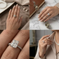 💎💍Пръстен с диамант с висока въглеродна съдържание, огранен „Ледено цвете“