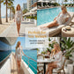 🧶Бохемска плетена плажна рокля с пискюли🏖️